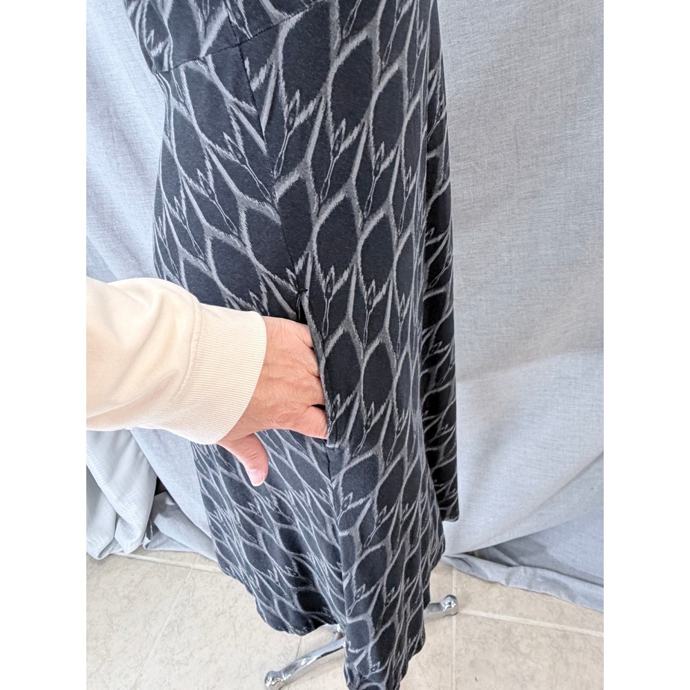 The North Face Charcoal Geometric Ikat Racerback Pocket Dress L Casual Travel - Picture 7 of 13